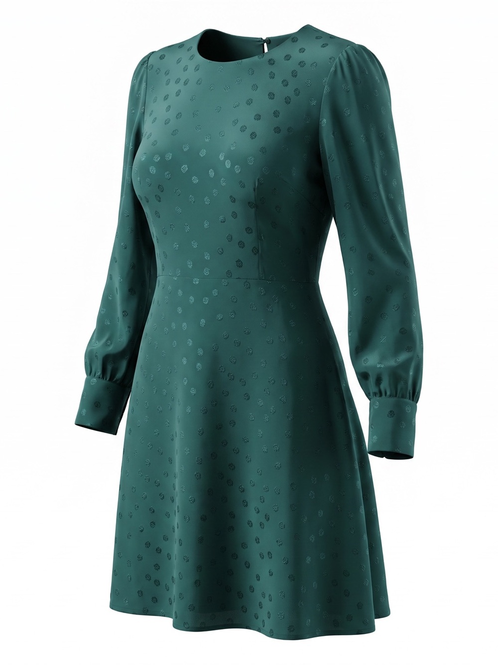 J.Crew Jacquard Floral Dot Shift Dress Green | Size 6